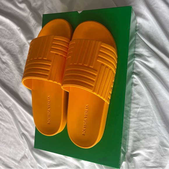 Bottega Veneta Orange Slides main image 4